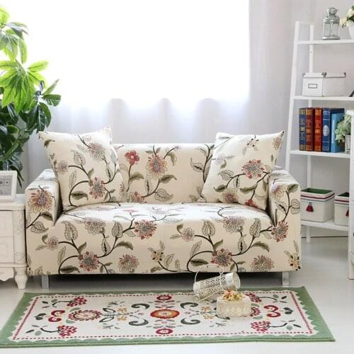 1pc Spandex Modern Sofa Cover Elastic Floral Polyester 1/2/3/4 Seater Couch Sofa Slipcover for Living Room Furniture Protector