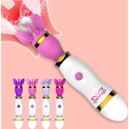 12 Speed Clitoris Tongue Vibrator Sex Toys For Women Vagina 360 Degree Rotation G spot Stimulator AV Vibrators Stick Adult Toy