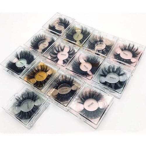 25-27mm Long Thick 8D Mink False Eyelashes Curly Crisscross Soft & Vivid Fake Lashes Reusable Handmade 20 Pairs/Lot DHL Free