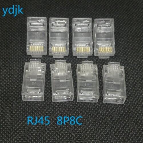 50PCS/LOT 8Pin RJ45 8P8C modular jack network male plug Internet connector 8P8C