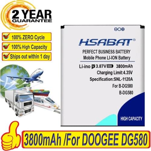 HSABAT B-DG580 3800mAh Battery for DOOGEE DG580 Batteries