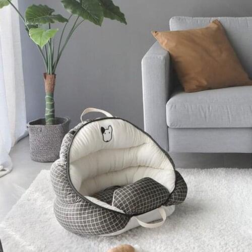 Pet Car Seat Pet Cat Bed Winter Warm Soft Fashion Korean Style High Quality Dog Nest Kennel Sleeping Pet House Cat Accessories