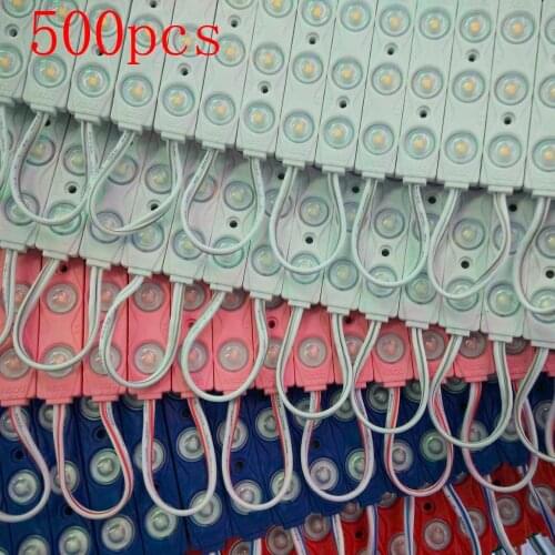 FREE DHL Samsung chip 500pcs/lot 2835 injection LED Module with 160 degree lens,DC12V 1.2W advertising light 3 years warranty