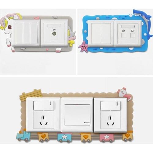 Household socket switch decorative cover double switch protective cover modern minimalist living room luminous switch sticker