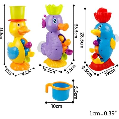 T5EC Children Playing Water Toy Waterwheel Boys and Girls Bathroom Set for Kids Bathroom Decor for Kiddie Pool Water Table