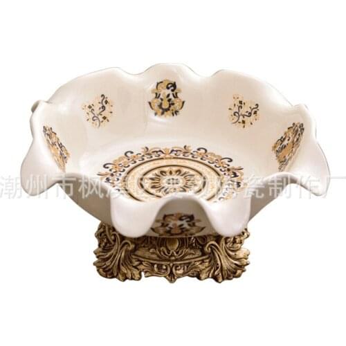 European-American ceramic fruit plate creative home fruit bowl decoration ornaments crafts