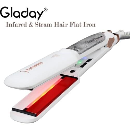 Gladay Newest Professional Steam Hair Straightener Advanced Vapor Flat Iron Hair Straighteners Vapor Straightening iron