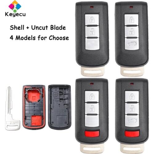 KEYECU Smart Remote Car Key Shell Case With 2 3 4 Buttons - FOB for Mitsubishi ASX Outlander Sport Pajero Shogun Montero Lancer