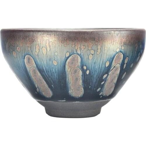 Chinese Style Black Teacups Ceramic China Kung Fu Tea Sets Retro Tea Bowl Tableware Restaurant Hotel Tea Water Cup 1pcs 85x60mm