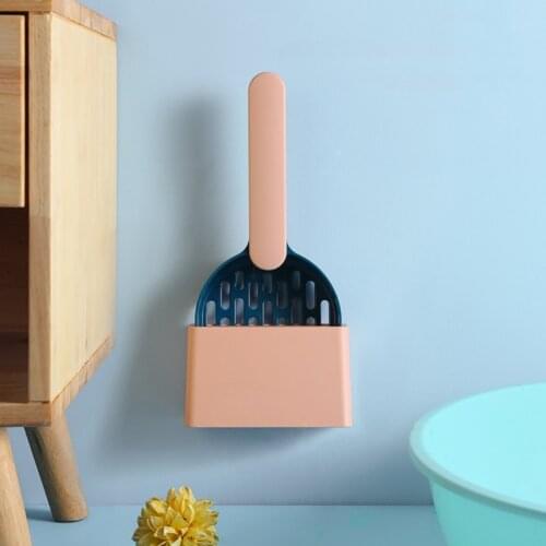 Cats Poop Scoop with Storage Box Cleaning Shovel Kitten Litter Holder Pet Garbage Scoop Lightweight Cleanup Tools Kit