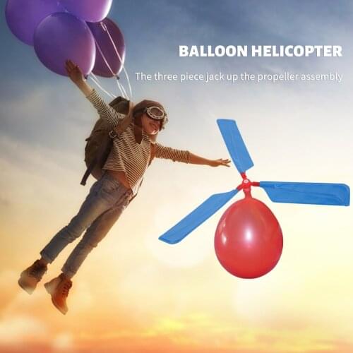 Hot! Balloon Helicopter Environmental Creative Toys Balloon Aircraft Propeller Kids Traditional Classic Flying Toys New Sale