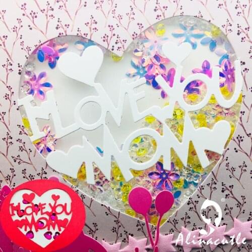 DIE CUT METAL CUTTING DIES cut love you mom mothers day Alinacraft Scrapbook paper craft album card punch knife art cutter die