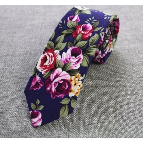 Ricnais Mens Cotton Tie Skinny 6 cm Floral Necktie Fashion Paisley Ties For Men Slim Cotton Cravat Neckties Mens 2017 gravatas