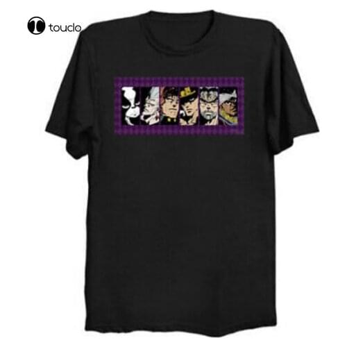 New Cool JojoS Bizarre Adventure Manga Japanese Black Tshirt Cotton Tee Shirt