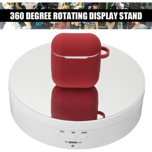 Newest Electric Rotating Display Stand 3-Speed 360 Degree Jewelry Turntable Craft Mirror Show Holder Photography Accessories
