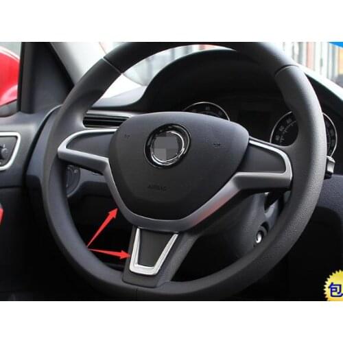 Auto steering wheel trim for skoda Rapid Spaceback 2015 2016 ,car styling
