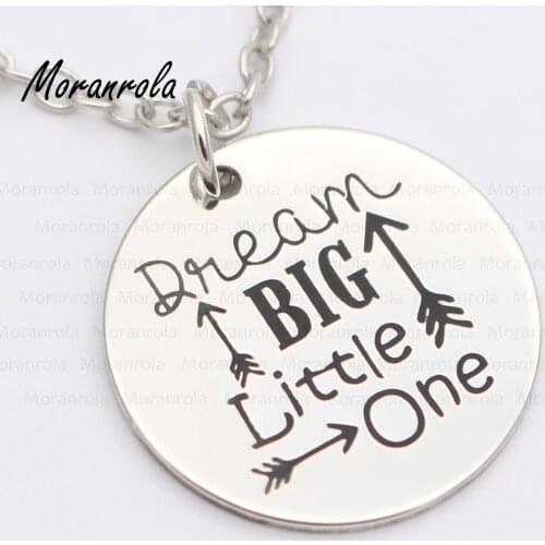 New arried "Dream Big, Little One" necklace Keychain,charm inspirational Faith Jewelry Big Sis Lil Sis Big Little Sister Gift