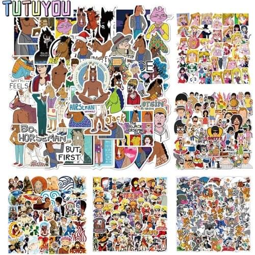PC2017 Animation Theme Series Cartoon Scrapbooking Stickers Decal For Guitar Laptop Luggage Car Fridge Graffiti Sticker