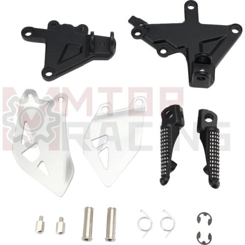 Motorcycle Front Foot Pedal Footrests Foot Pegs Tripod Stent Set For Kawasaki Ninja ZX 10R ZX-10R ZX10R 2011-2017 35063-0697-18R