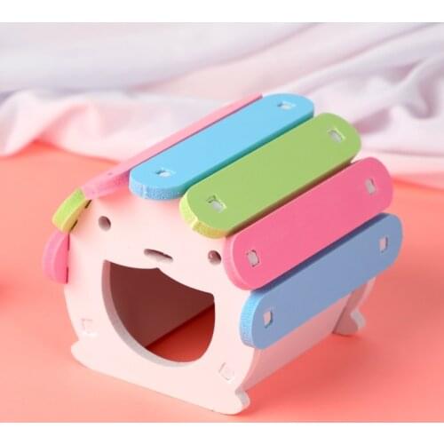 Plastic Hamster Hideout Creative Safe Small Animal Pet House Hamster Climbing Toy Detachable Nest Sleeping House Coxeer