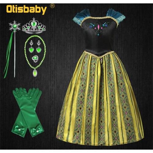 Elsa Dress for Girls Snow Queen Princess Dresses with Cloak Children Girl Cosplay Costume Aurora Kids Birthday Party Clothing 10
