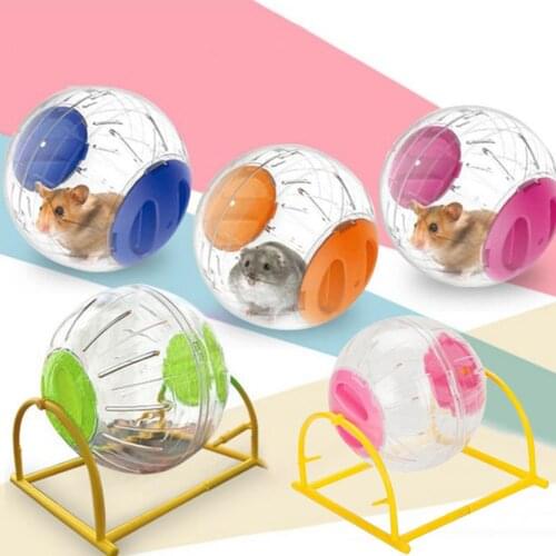 Transparent Hamster Running Jogging Ball Rack Pet Training Wheel Exercise Supply New