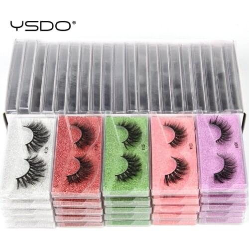 Wholesale Mink Lashes 10/100/200 PCS Natural False Eyelashes Fluffy Mink Lashes Bulk 3D Wispy Makeup Fake Eyelashes Long Soft