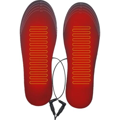 1Pair USB Heated Shoe Insoles Electric Foot Warming Pad Feet Warmer Pad Mat Winter Outdoor Sports Heating Insoles Winter Warm