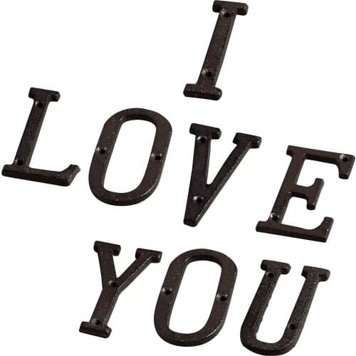 Included Black Number K Metal Letters Wrought Iron House NumbWrought Iron DIY Individual Wall Decor Antique Style Alphanumeric