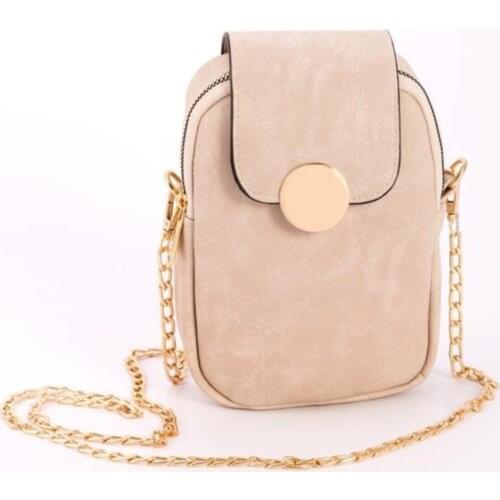 Womens Black Phone Compartment Shoulder Bag