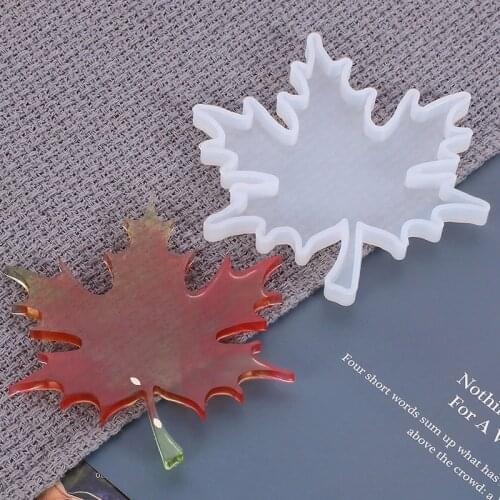 1Pcs Multi Purpose Leaf Shapes Craft Jewelry Supplies Silicone Casting Moulds DIY Handmade Tools For Epoxy Resin White