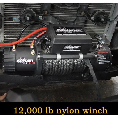 12,000 lb nylon winch Spider Winch 12000 Pounds Portable Self-rescue Off-road 12V Vehicle-mounted 12000 Electric Winch