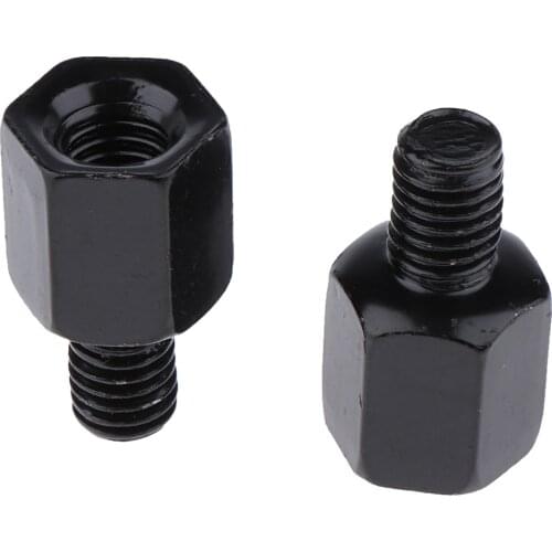 2 X Motorcycle Rearview Mirror Adapter Screw LH 8mm - Rh 8mm With Thread Mirror Attachment Point