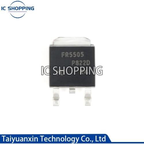 20~50PCS New original IRFR5505 IRFR5505PBF FR550 field effect tube P-channel MOS tube 55V 18A patch TO-252 FR5505