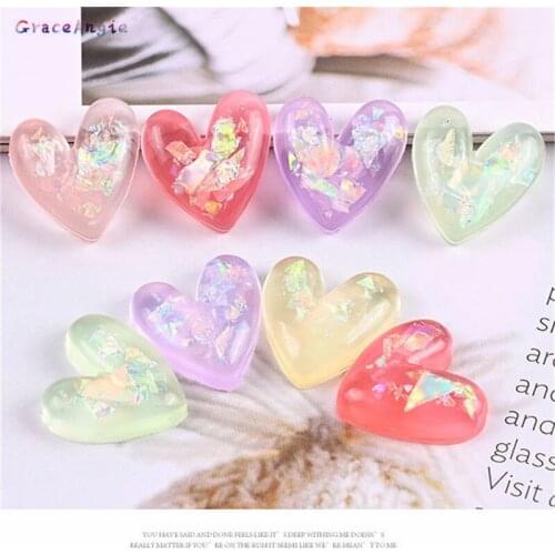 20pcs Mix Love heart Flatback For Hair Jewelry Cabochon Flatback Charms Doll keychain Keychain Necklaces Keychain Bangle Gifts