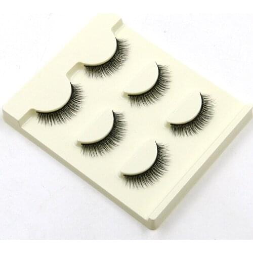 3 Pairs Of Women Ladies Makeup Thick False Eyelashes Eye Lashes Long Black Natural 3D Fake lash Pure handmade Makeup Beauty tool