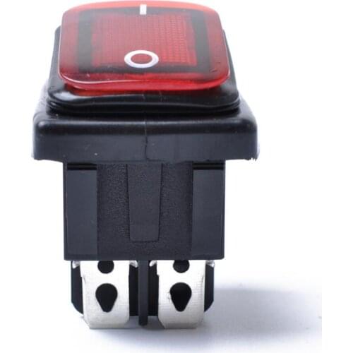 4pcs 4 Pin On/Off 2 Position Rocker Power Switch With Backlight