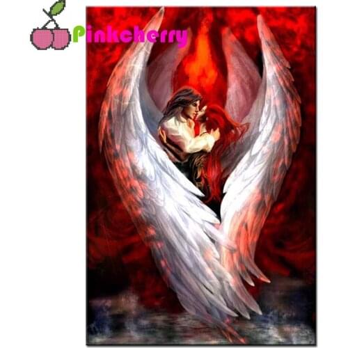 DIY diamond mosaic Anime lovers angel wing cross-stitch needlework kit picture of rhinestones diamond embroidery k1135