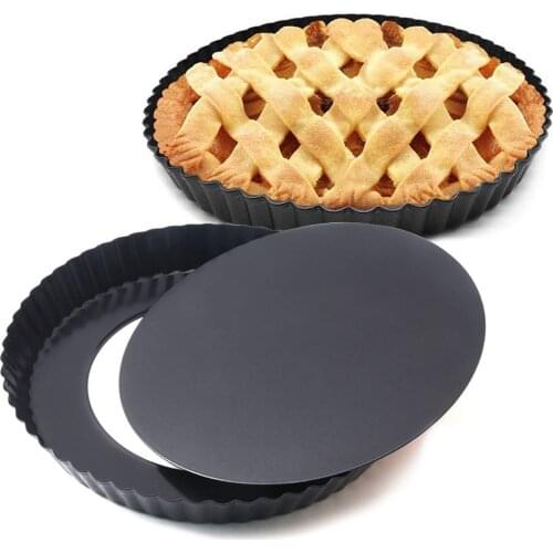 Non-stick Quiche Pan Tart Pan Pie Pan with Removable Loose Bottom Round Cake Baking Bake Tin Tray Pan Bakeware Kitchen Tools