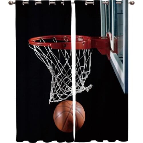 Basketball Basket Window Treatments Curtains Valance Window Curtains Window Blinds Living Room Curtains Bathroom Kitchen Drapes