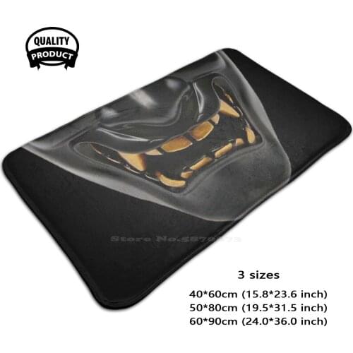 Oni Dark 3D Household Goods Mat Rug Carpet Foot Pad Hannya Japanese Demon Yokai Japanese Grillz Gold Teeth Japanese Serpent