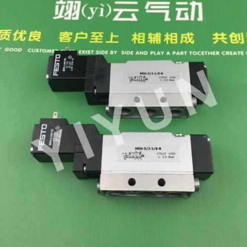 MEH-5/2-1/8-B 173127 MEH-5/2-1/8-P-S-B 173132 MEH-5/3E-1/8 34758 MEH-5/3E-1/8-S-B 173148 FESTO Solenoid valve