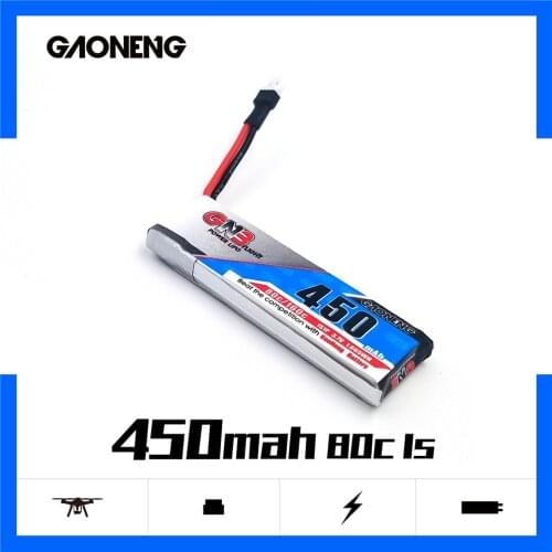 GAONENG GNB 1S Lipo 450mAh 80C 3.7V Lithium Battery PH2.0 MOLEX51005 Connector for RC FPV Racing Drone Quadcopter Kit Spare Part