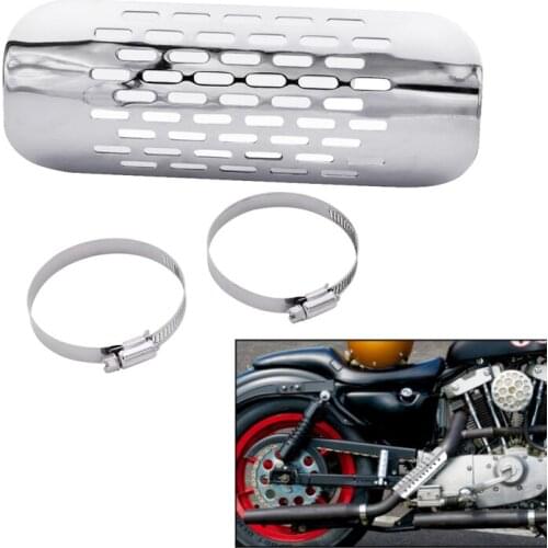 186 MM Motorcycle Flame Exhaust Metal Cover Muffler Heat Shield Guard Pipe for cruiser chopper custom exhausts from 2" to 2 3/4"