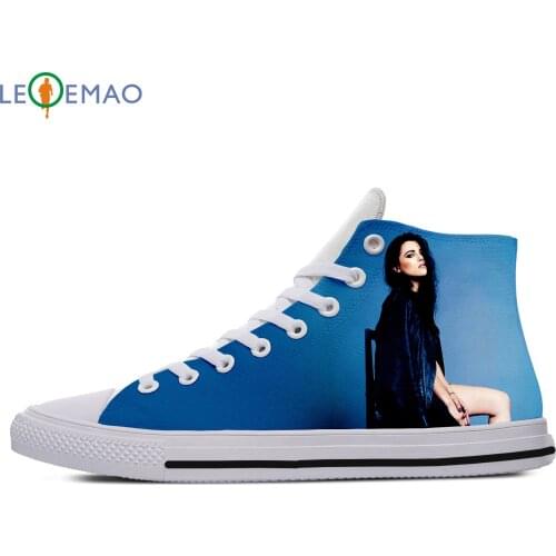 Custom Spring Autumn Canvas Shoes Katie McGrath High Quality Handiness Flats Mens Casual Shoes Comfortable Big White Zapatillas