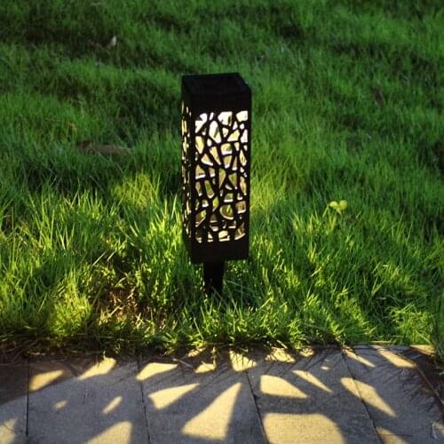 Creatives Light Control Induction Lawn Garden Light Hollow Outdoor Waterproof Solar Light for Garden Decor