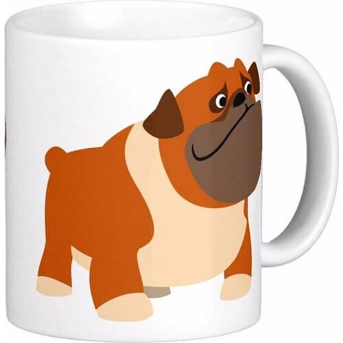 Cute English Bulldog White Coffee Mugs Tea Mug Customize Gift By LVSURE White Ceramic Mug Travel Coffee Mugs
