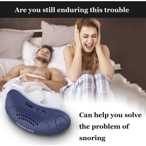 Mini Snore Stopper Electric Anti Snoring Device For Men And Women Nose Clip Sleep Tray Aid Tool Comfortable Sleeping For Better