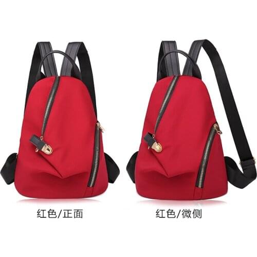 Fashion Women Backpack Daily Female Backpack Unique Young Lady Personality Bag Simple Oxford Cloth Red Bags for Women sac a dos