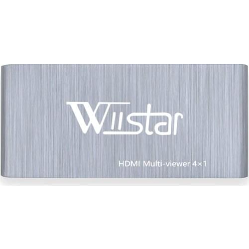 Wiistar HDMI Multiviewer 4x1 Support 1080P HDMI 4 In 1 Out HDMI Switch 4X1 Support HDMI 1.3 HDCP 1.2 HDMI 4X1 for Monitor HDTV